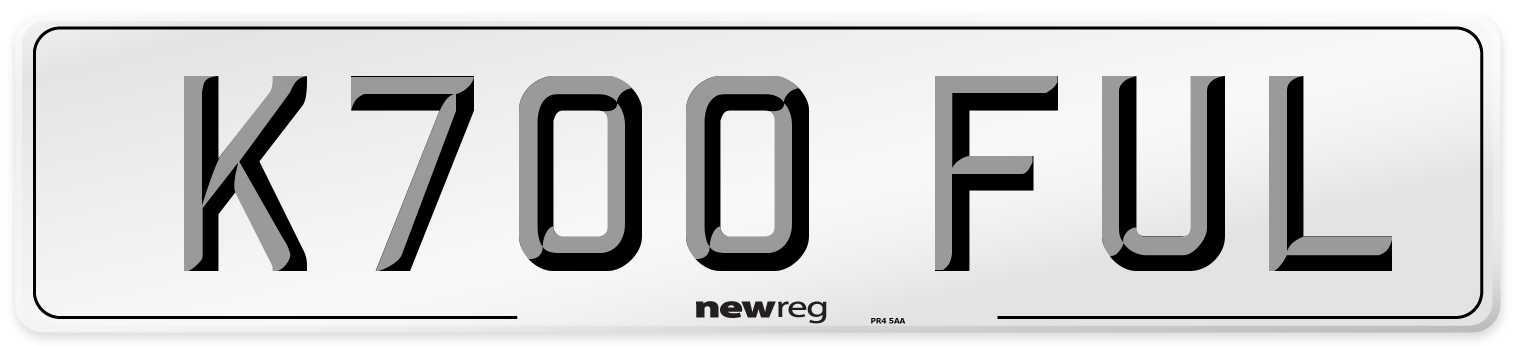 K700 FUL Number Plate from New Reg